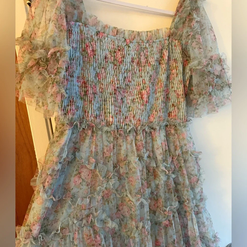 Beulah Style Floral Tulle Maxi Dress - Picture 11 of 12